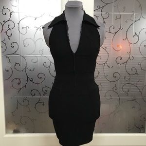 EUC- L'PATRICIA -ZIPPER PLUNGE BACKLESS DRESS